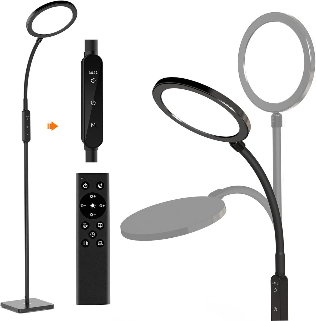 Test de la lampe de luminothérapie RICIAL : col flexible et 5 niveaux de luminosité