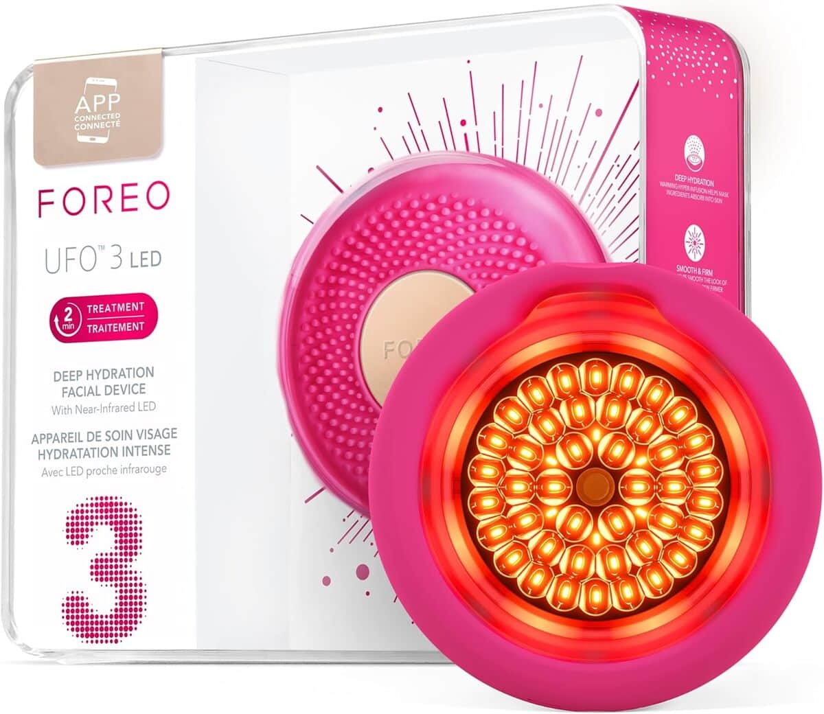 Test FOREO UFO 3 : appareil visage à LED et soins hydratants