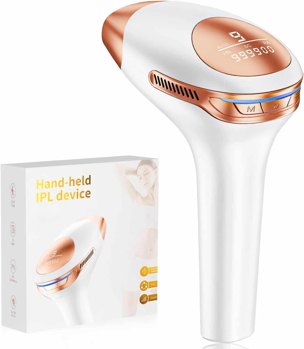 Test : épilateur lumière pulsée IPL 3-en-1, 21J et 9 niveaux d'énergie