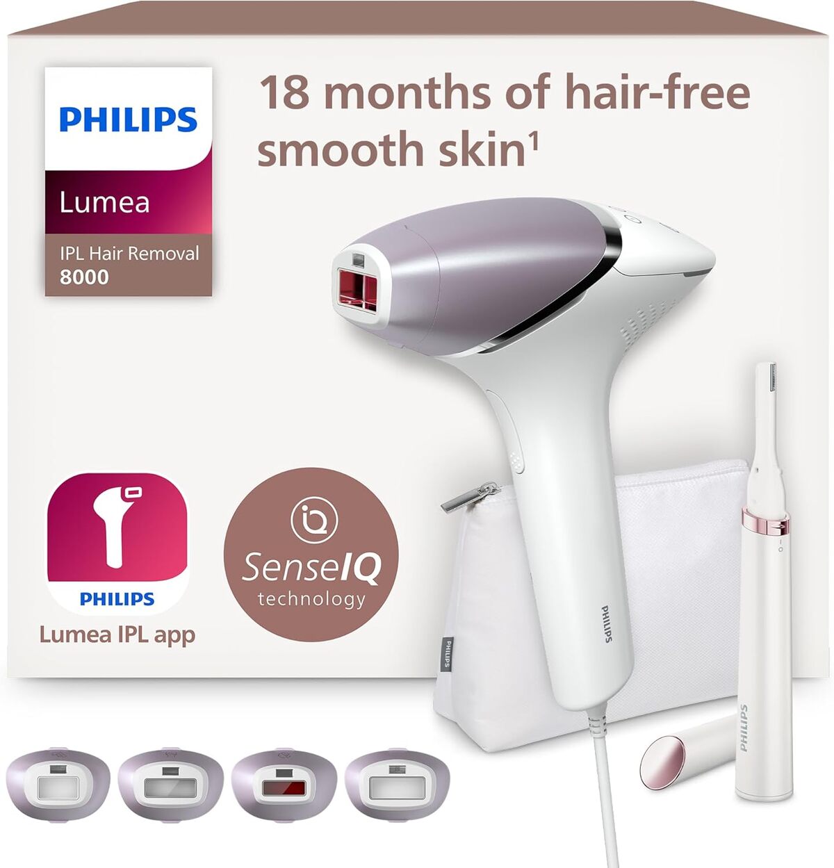 Test : épilateur Philips Lumea série 8000 avec technologie SenseIQ