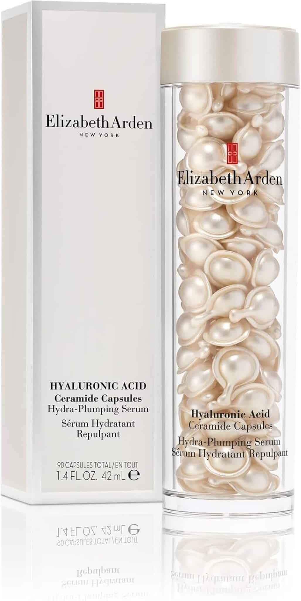Avis sur le soin Elizabeth Arden Hyaluronic Acid Ceramide Capsules : sérum anti-âge hydratant et repulpant