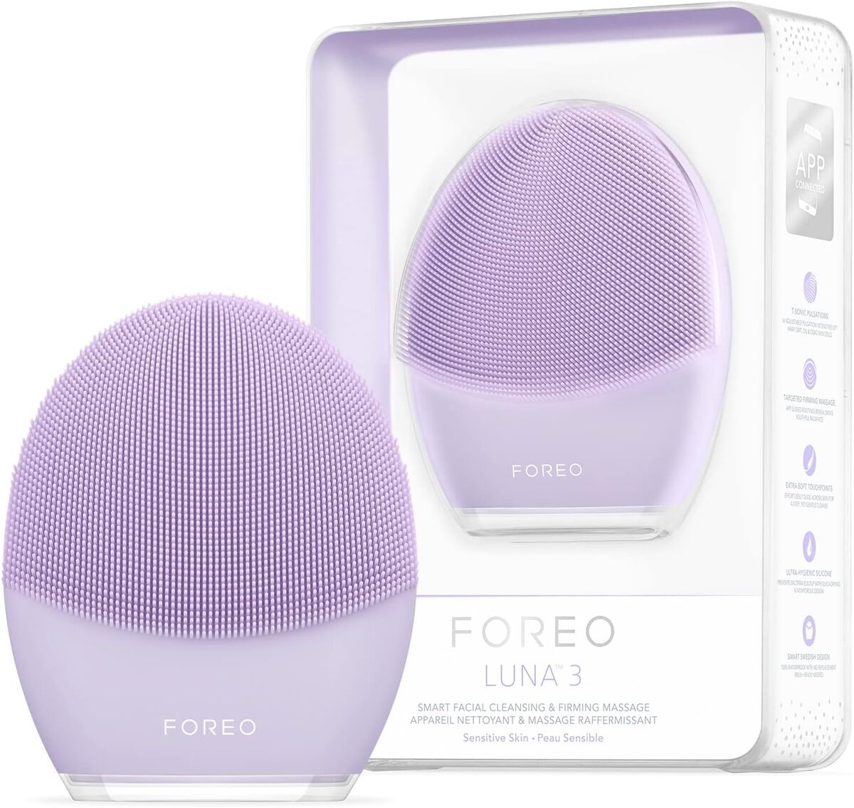 Test : foreo Luna 3 pour peau sensible, brosse nettoyante et massage connecté