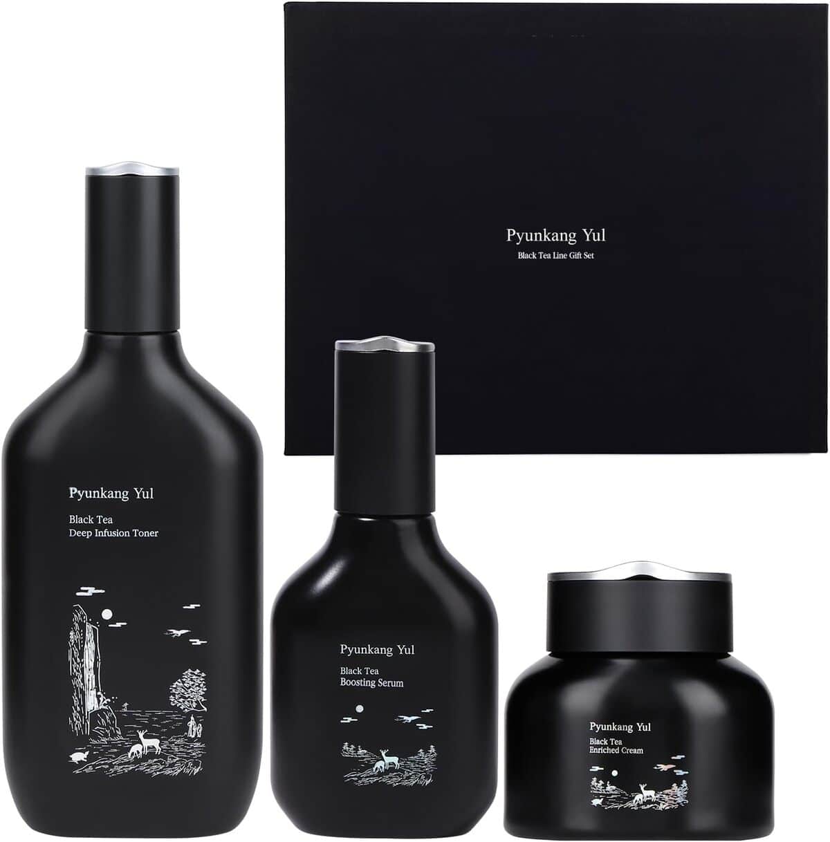 Test coffret Pyunkang Yul Black Tea Line : soins coréens hydratants