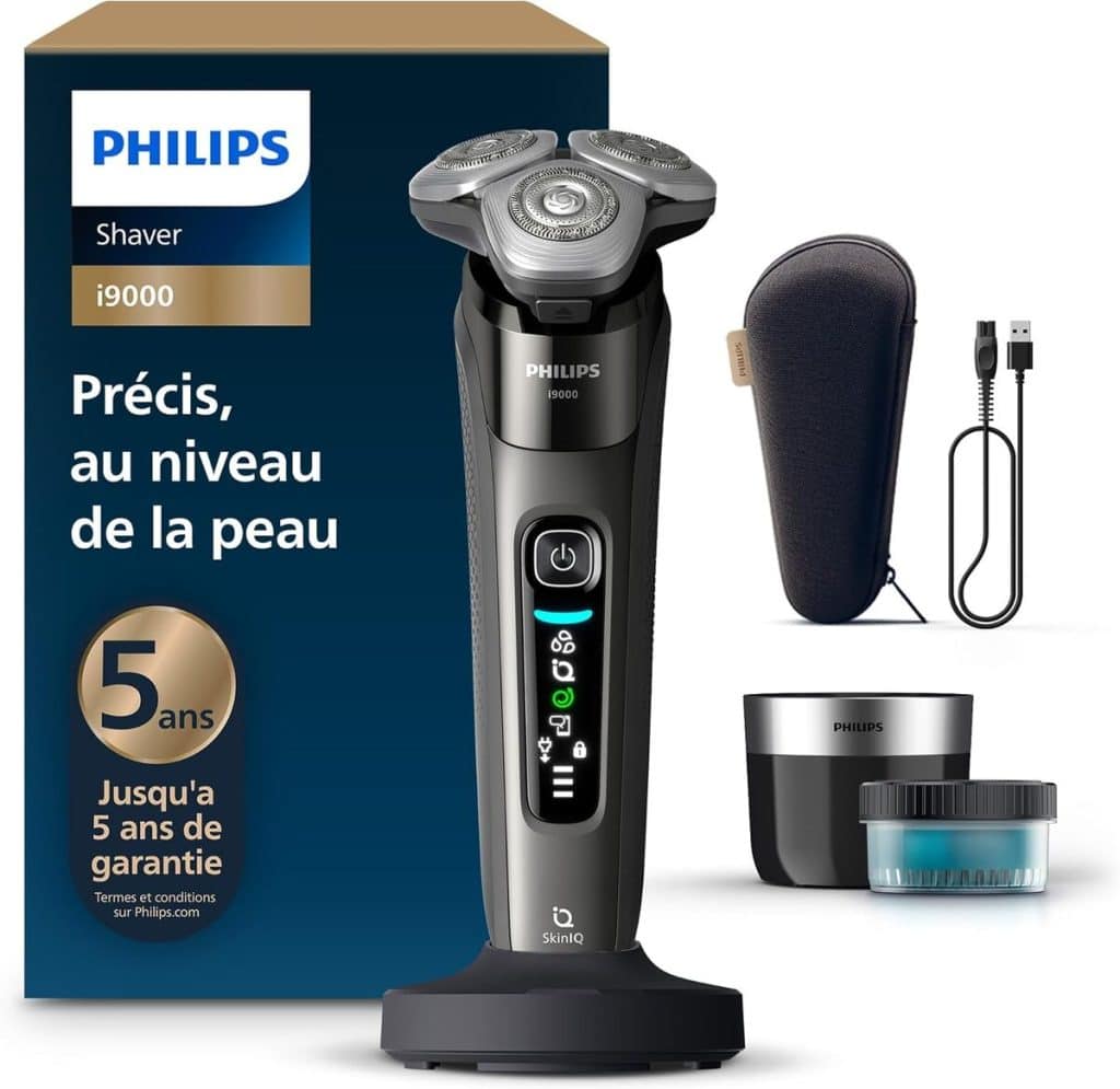 Test du rasoir électrique Philips i9000 X9002/30 : technologie Skin IQ et lames 360