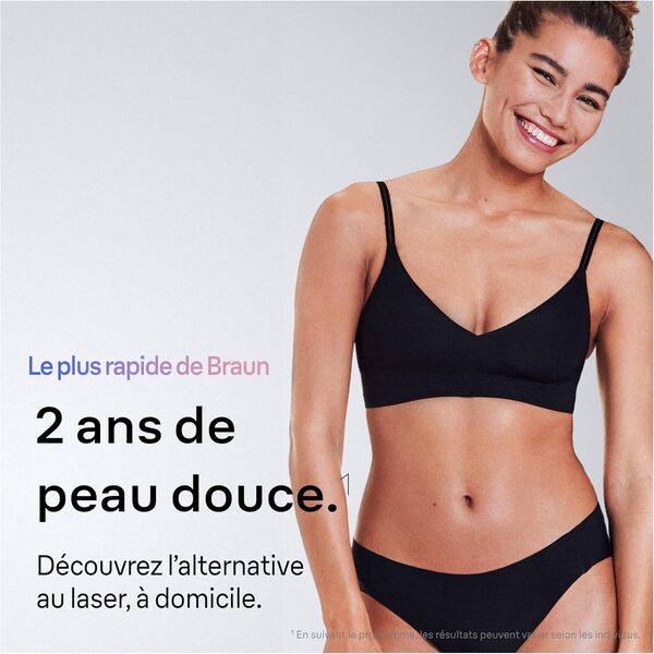 Braun Épilateur À Lumière Pulsée Intelligent Skin i·expert PL7387, Épilation À Domicile, Alternative Au Laser, Avec Appli, Rasoir Venus, 4 Têtes Intelligentes Pour Épiler Jambes, Visage et Plus