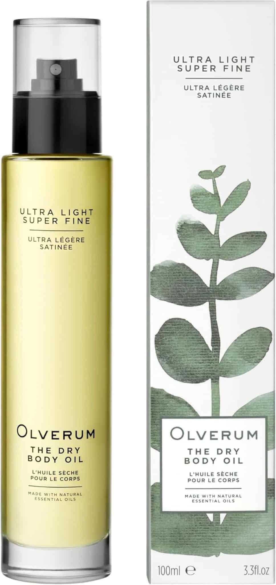 Avis sur l'huile sèche Olverum : spray lissant de luxe pour peaux sèches