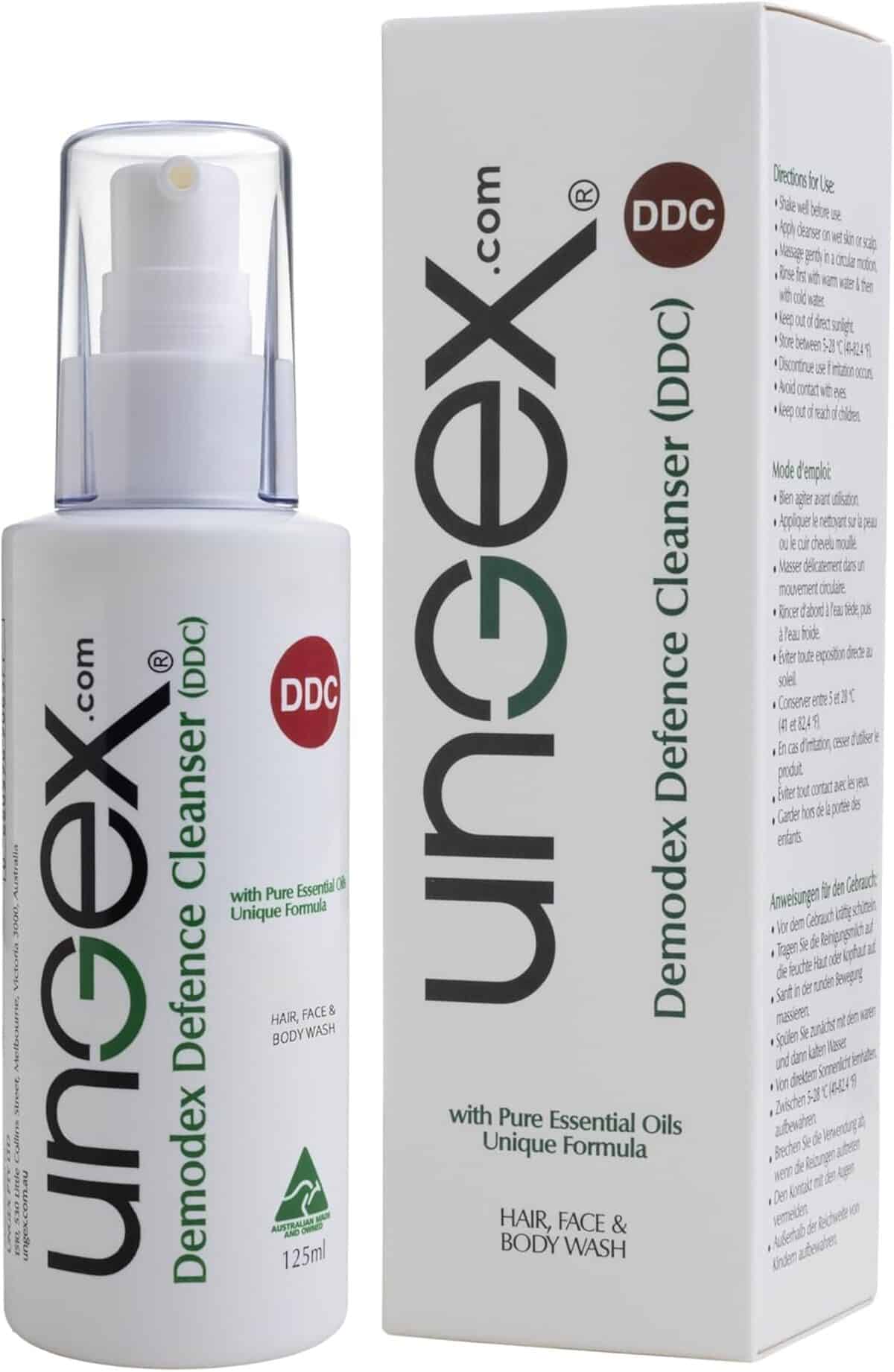 Test du nettoyant facial Ungex Demodex Defense