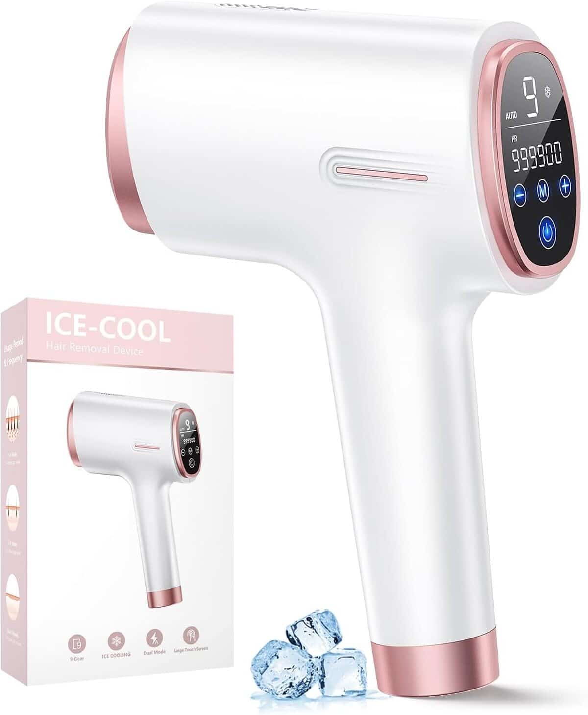 Test : épilateur lumière pulsée 3 en 1 avec refroidissement, rose