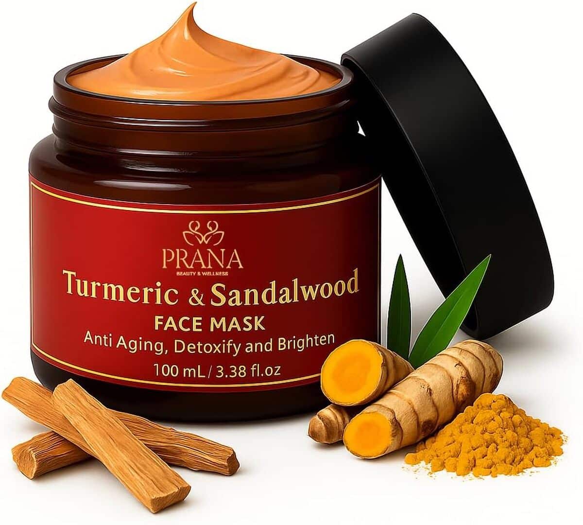 Avis : masque facial Prana curcuma et bois de santal, éclat naturel et action anti-âge