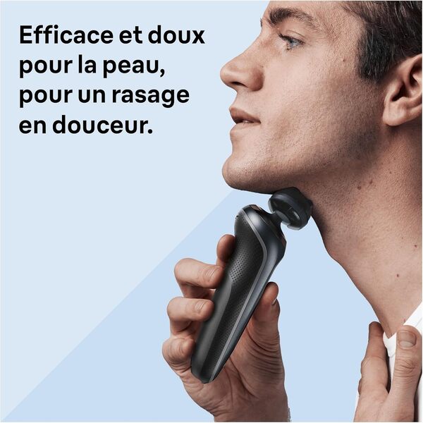 Braun Rasoir Electrique Pour Hommes Series 6 61-N1200s, Gris, A Grille Sans Fil, Coffret De Rasage Avec Accessoire Tondeuse De Précision, Avec Tête Pivotante Pour Bien Raser La Barbe Et Le Visage