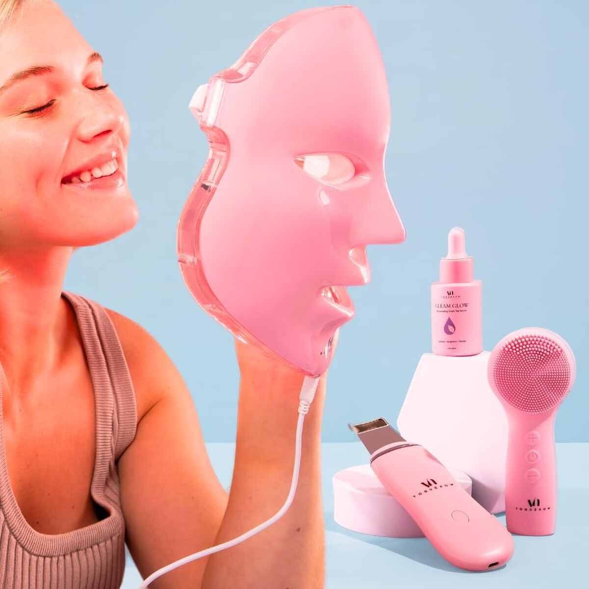 Test du masque Voguenow Dermglo 1 : thérapie lumineuse efficace