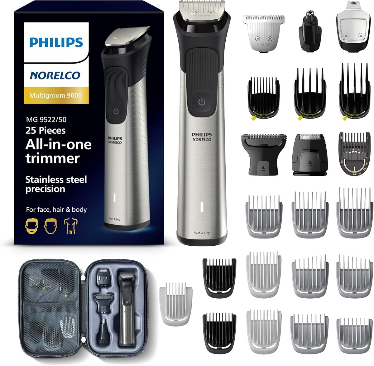 Test Philips Norelco Multigroom 9000 : la tondeuse tout-en-un ultime