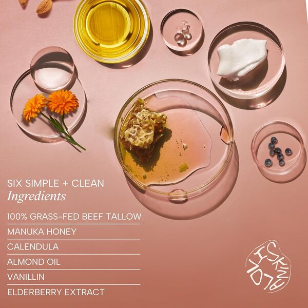 ALOVI Sebo Smoothie Hydratant Sebo de bœuf nourri à l'herbe pour la peau hydratant visage baume au sébum et au miel pour le visage et le corps avec infusion de miel de Manuka Calé