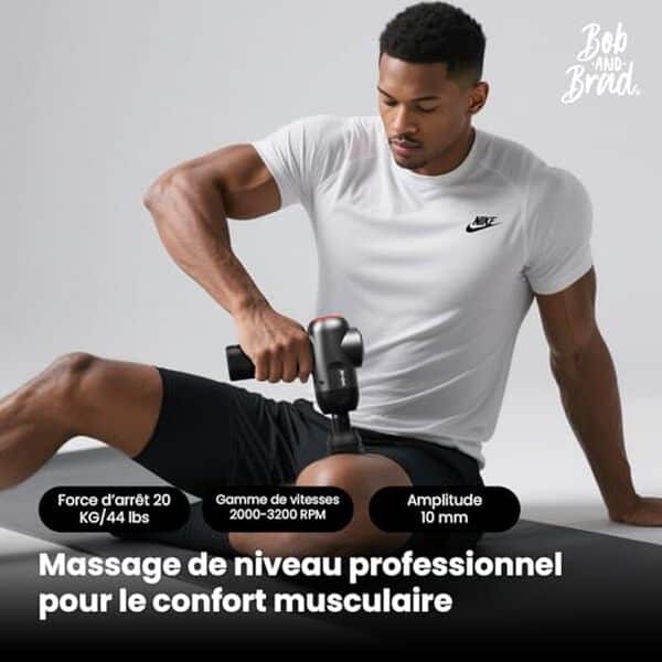 Découvrez notre test complet du pistolet de massage Bob and Brad C2 : solutions pour un soulagement efficace et portable des douleurs musculaires, parfait pour votre bien-être quotidien