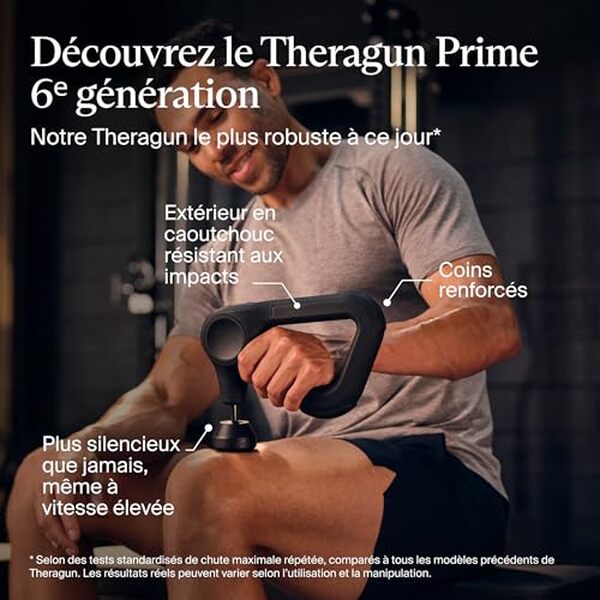 Découvrez notre analyse complète du pistolet de massage Therabody Theragun Prime 6ème génération : efficacité, puissance et robustesse au rendez-vous pour un bien-être optimal