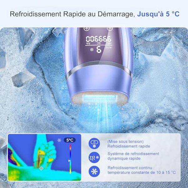 Découvrez notre test approfondi de l'épilateur 21J lumière pulsée doté d'une fonction de refroidissement en bleu pour une épilation optimale et confortable.