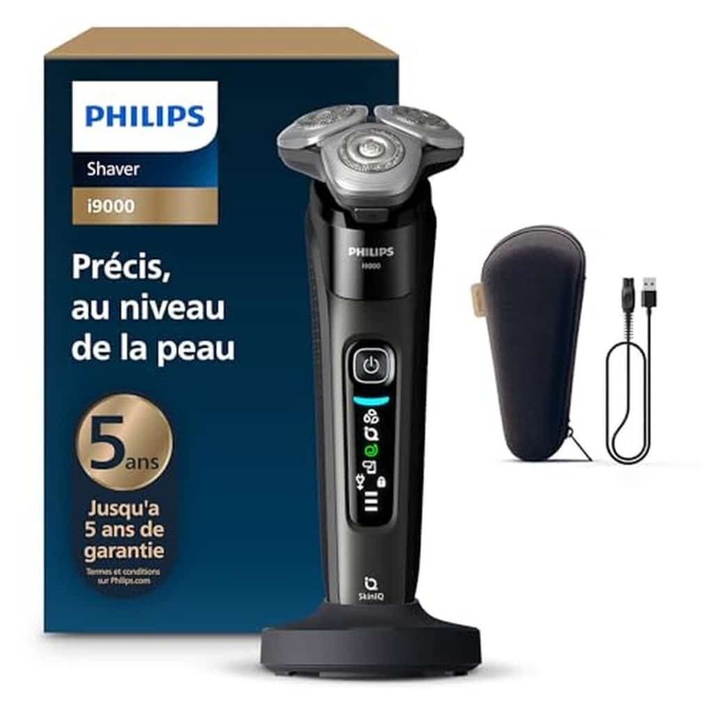 Test du rasoir électrique Philips i9000 : technologie Skin IQ et efficacité optimale